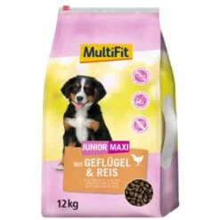 Heimtierbedarf Geschäft 24 MultiFit Junior Maxi Mit Geflügel & Reis 12kg