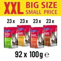 FIT+FUN Ragout Multipack 92x100g 4 Leckere Sorten -Heimtierbedarf Geschäft b274be5c1649d807901e59018503e50db790777b c80017e2df143ae9e7c853ce6cab58a911c3689f