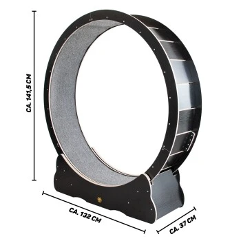 Canadian Cat Company Katzenlaufrad Aus Holz XL Schwarz 3 Canadian Cat Company Katzenlaufrad Aus Holz XL Schwarz – Bild 3