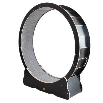 Canadian Cat Company Katzenlaufrad Aus Holz XL Schwarz 1 Canadian Cat Company Katzenlaufrad Aus Holz XL Schwarz